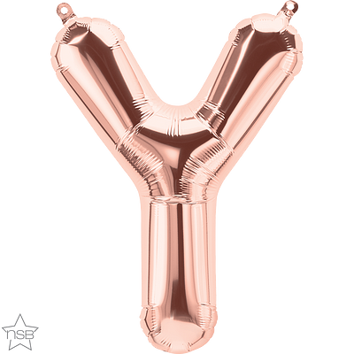 59751_59752B rose gold 16" letter Y balloon