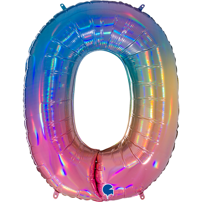 810RH-Number-0-Colourful-Rainbow rainbow number zero balloon