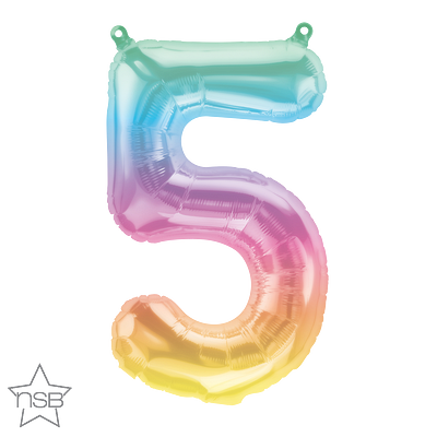 86263_86372B north star jelli ombre 16 inch foil number five balloon