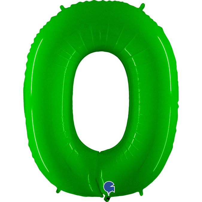 900WHL-Number-0-HLime-Fluo fluo neon green number 0 zero balloon