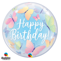 birthday soft butterflies bubble
