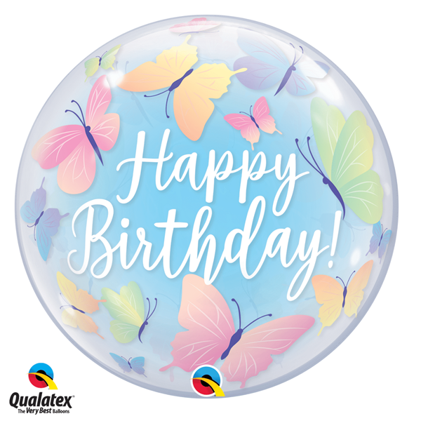 13086 birthday soft butterflies bubble