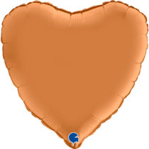 satin caramel 18" heart foil balloon