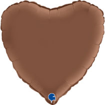 satin chocolate 18" heart foil balloon