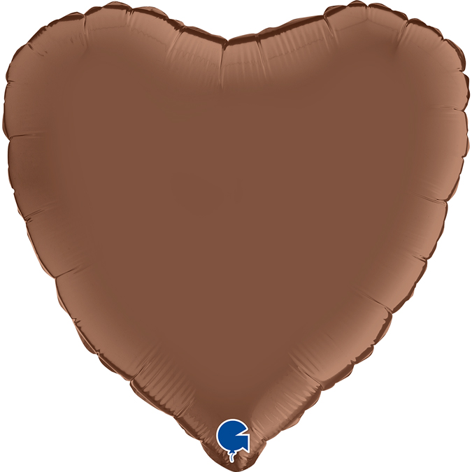 satin chocolate 18" heart foil balloon