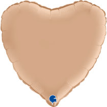 satin nude 18" heart foil balloon