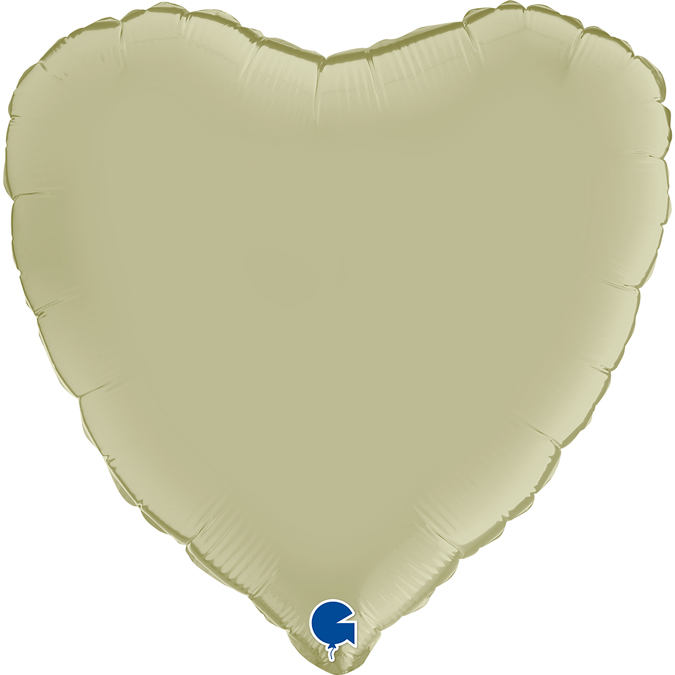 180000SOGR-Heart-18inc-Satin-Olive-Green satin olive green 18" heart foil