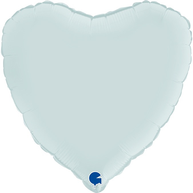 180000SPB-Heart-18inc-Satin-Pastel-Blue satin pastel blue 18" foil heart balloon