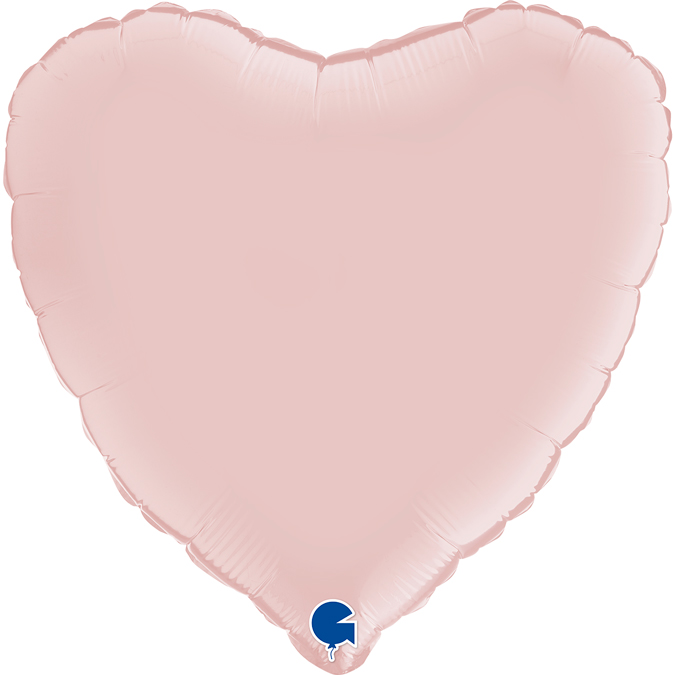 180000SPP-Heart-18inc-Satin-Pastel-Pink satin pastel pink 18" heart foil balloon