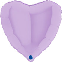 18 inch pastel matte lilac heart foil grabo