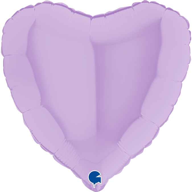 180M02L-Heart-18inc-Matte-Lilac-1 18 inch pastel matte lilac heart foil grabo
