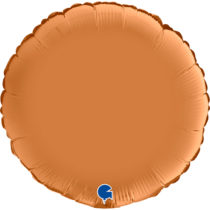 satin caramel 18" round foil balloon