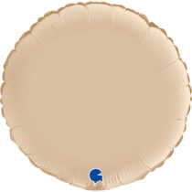 satin cream 18 inch round foil balloon