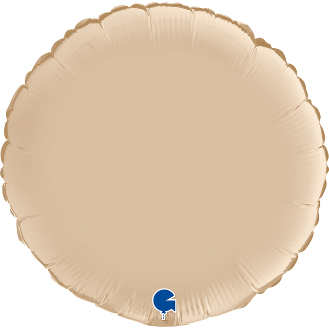 181000SCR-Round-18inc-Satin-Cream satin cream 18 inch round foil balloon