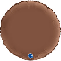satin chocolate 18" round foil balloon