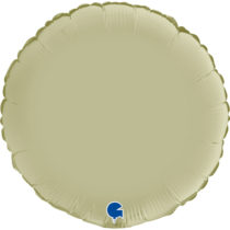 satin olive round 18" foil balloon