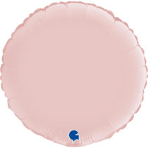 satin pastel pink round 18" foil balloon