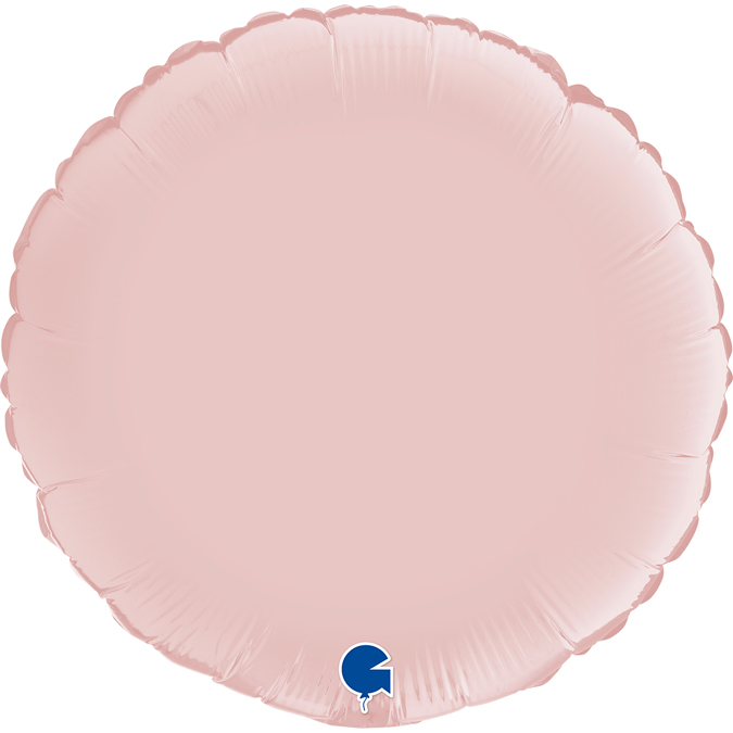 satin pastel pink round 18" foil balloon