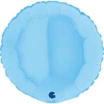 18 inch pastel matte blue round foil grabo balloon