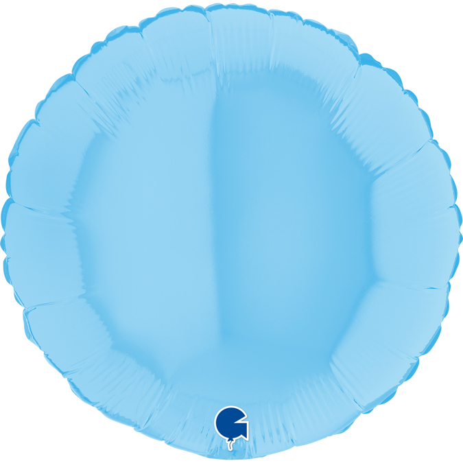 181M00B-Round-18inc-Matte-Blue-1 18 inch pastel matte blue round foil grabo balloon