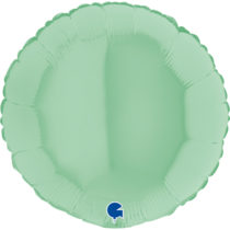 18 inch matte pastel green round grabo foil balloon