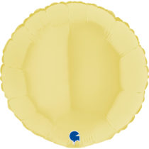 18 inch round matte pastel yellow foil balloon