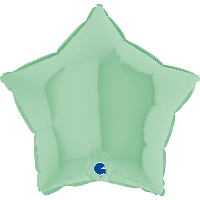 192M01Gr-Star-18inc-Matte-Green-1 18 ich pastel matte green grabo star foil balloon