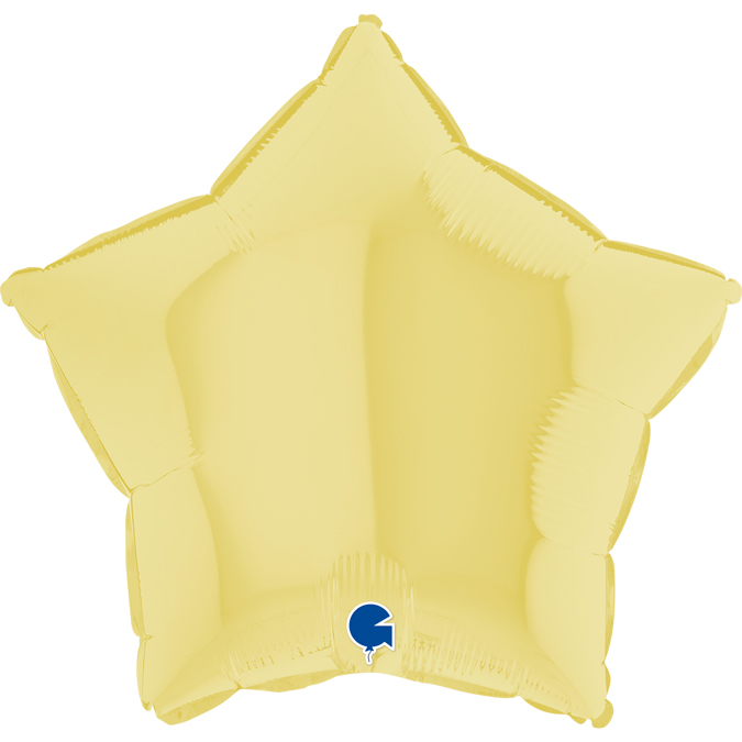 192M04Y-Star-18inc-Matte-Yellow-1 18 inch pastel matte yellow star grabo foil