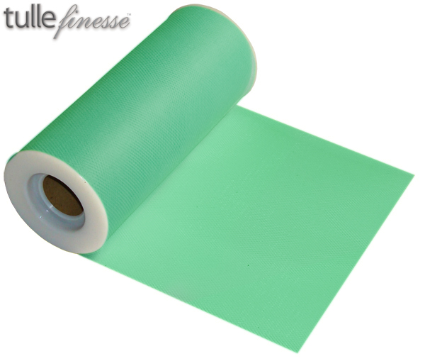 mint tulle finesse 6" x 25 yards