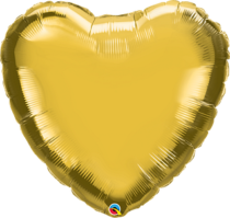 qualatex 36 inch gold hearts