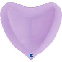 36 inch pastel matte lilac heart foil grabo balloon