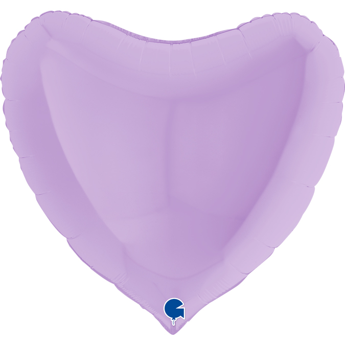 360M02L-Heart-36inc-Matte-Lilac-1 36 inch pastel matte lilac heart foil grabo balloon
