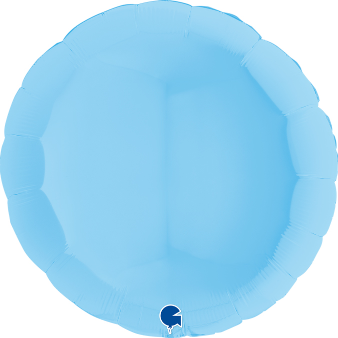 361M00B-Round-36inc-Matte-Blue-1 36 inch pastel matte blue round foil grabo balloon