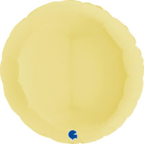 36 inch pastel matte yellow round foil grabo balloon