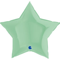 36 inch pastel matte green star grabo foil balloon