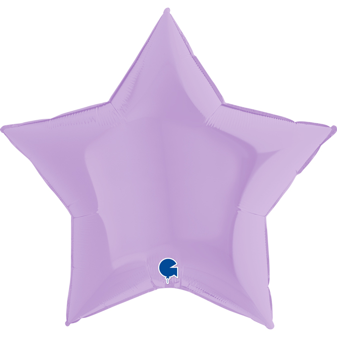36 inch pastel matte lilac star rabo foil balloon