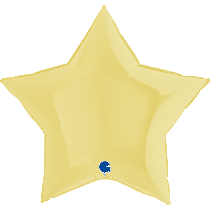 362M04Y-Star-36inc-Matte-Yellow-1 36 inch pastel matte yellow foil star grabo balloon
