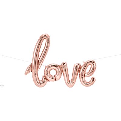 northstar rose gold love script word