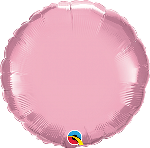 60678B pearl pink 18" round foil balloon