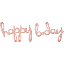 anagram rose gold script happy bday