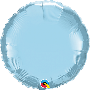 63745B pearl light blue 18" round balloon