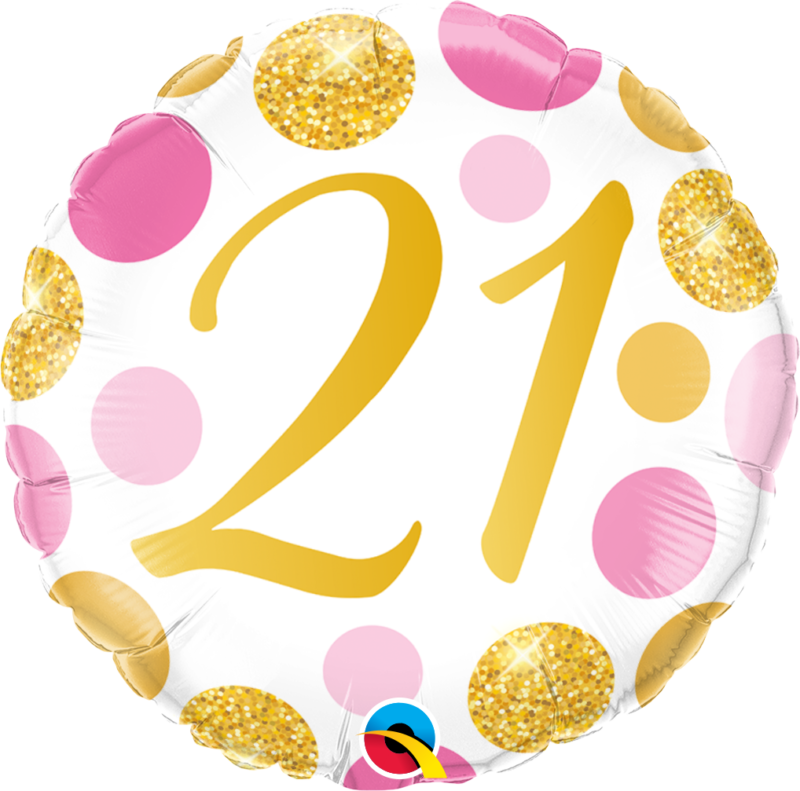 88176_88178B 18 inch age 21 birthday foil qualatex