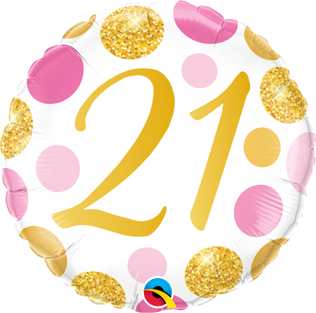 88176_88178B 18 inch age 21 birthday foil qualatex