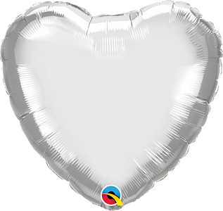 89611_90034B qualatex chrome silver 18 inch hearts