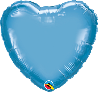 89646_90049B chrome blue 18" heart foil balloon