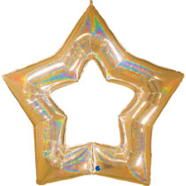 gold linky star 48" foil balloon
