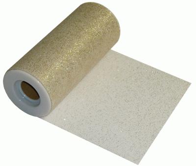 metallic gold tulle 6" x 25 yards