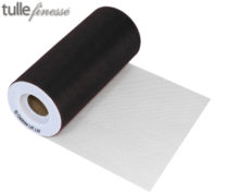 black tulle finesse 6" x 25 yards