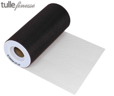 Copyright: Oaktree UK LTD 2011 black tulle finesse 6" x 25 yards