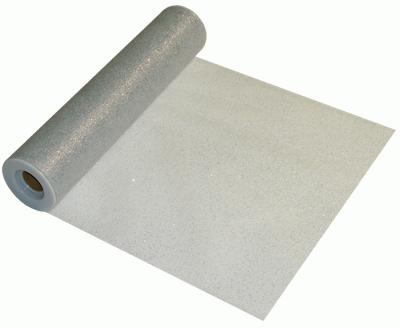 bg223026 12inch Silver metallic silver tulle finesse 12" x 25 yards